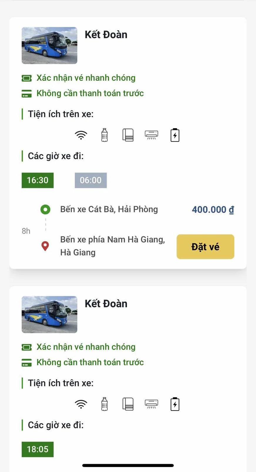 84. GO - Đặt vé xe