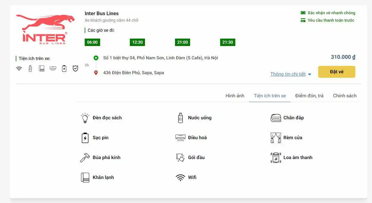 84. GO - Đặt vé xe