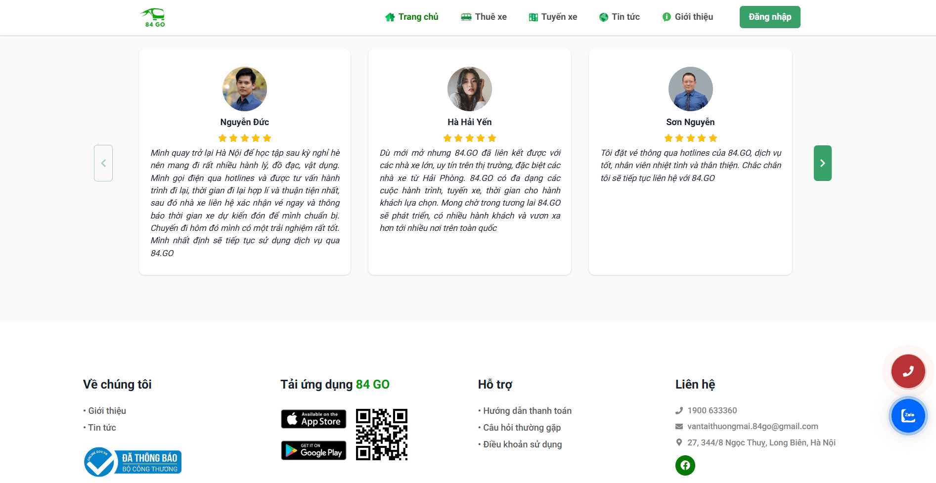 84. GO - Đặt vé xe